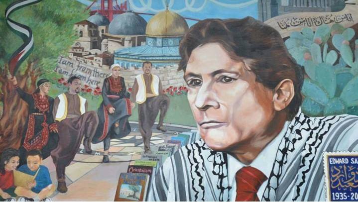 A painting depicting Edward Said