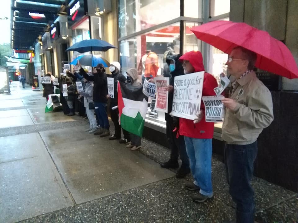 #BoycottPuma Picket in Vancouver