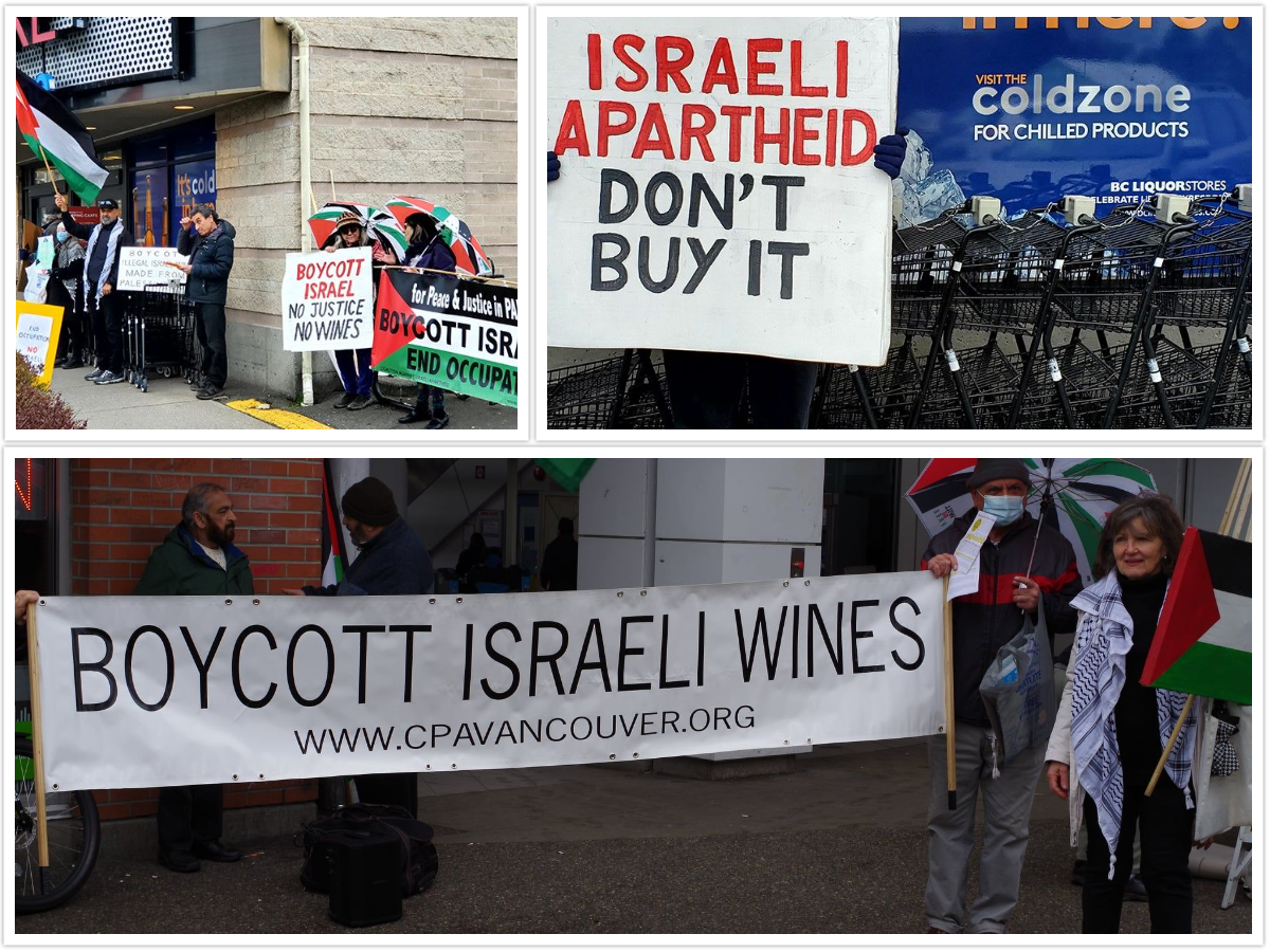 Vancouver, Victoria hold new actions to highlight #BoycottIsraeliWines