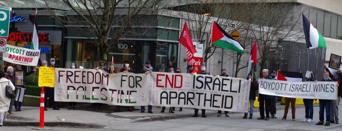 Information Picket: No to Israeli Apartheid Wines