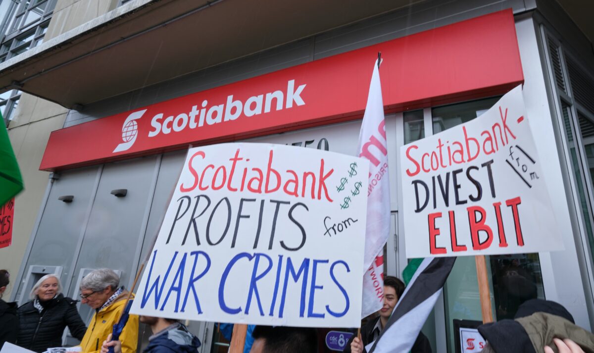 Photo Gallery Week of Action: Shame on ScotiaBank, #ShutElbitDown