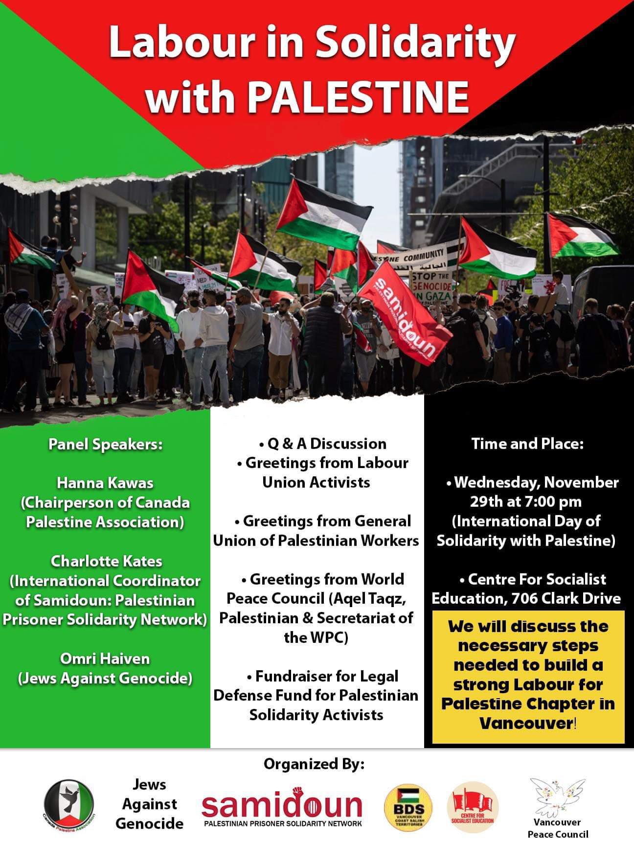 Nov. 29 Vancouver meeting: Labour in Solidarity with Palestine – Canada ...